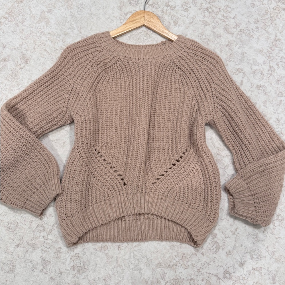 Christina Women's Ribbed Scoop-Neck Knit Sweater - Taupe